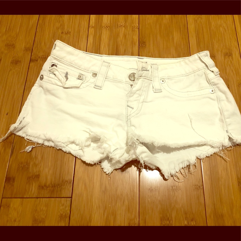 True Religion Cutoff Shorts with Flaps